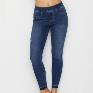 Spanx Distressed Denim Jeggings Small